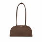 Preview: Schultertasche aus Wildleder in dunkelbraun